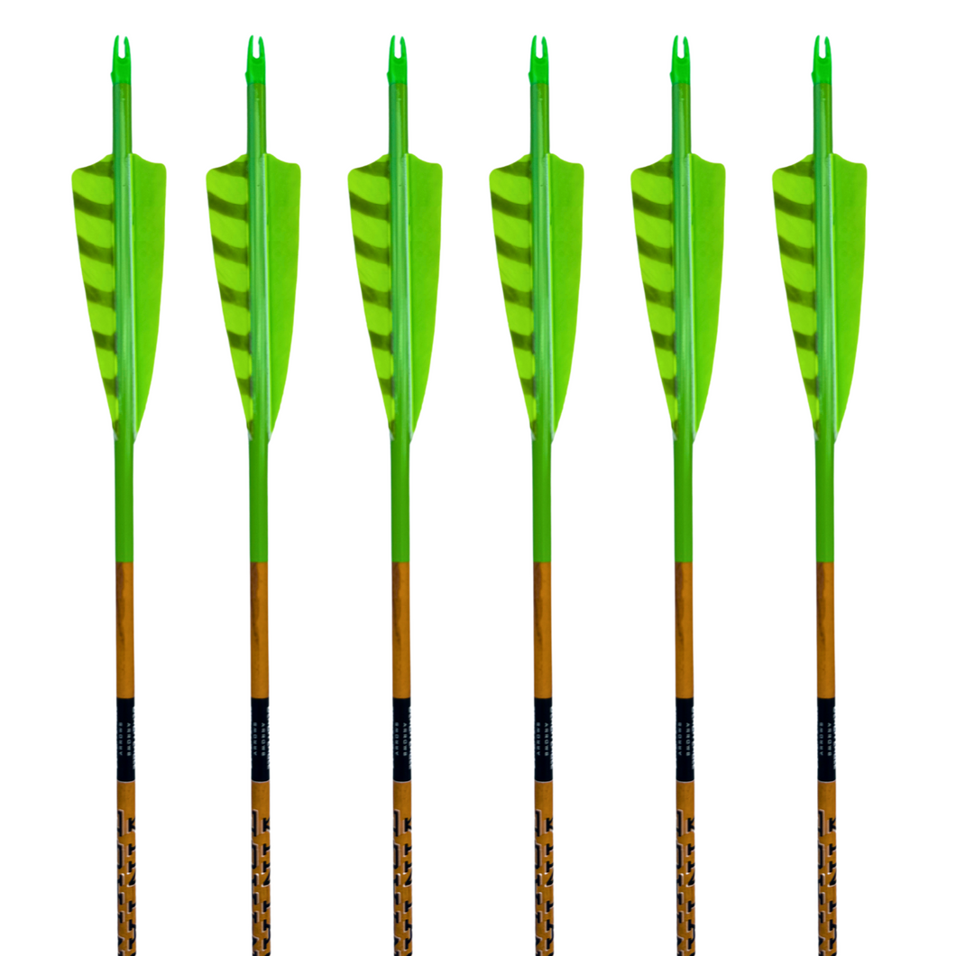 Black Eagle Vintage Carbon Arrows -  Flo Green