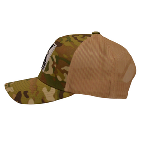 Kustom King Trucker Hat - Camo and Desert Tan