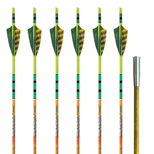 Black Eagle Instinct Micro Carbon Arrows -  Green/Yellow