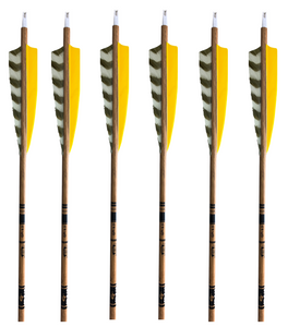 Gold Tip Traditional Carbon Arrows -  6 Pack - Yellow