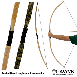 Snake River Longbow - Rattlesnake Skin