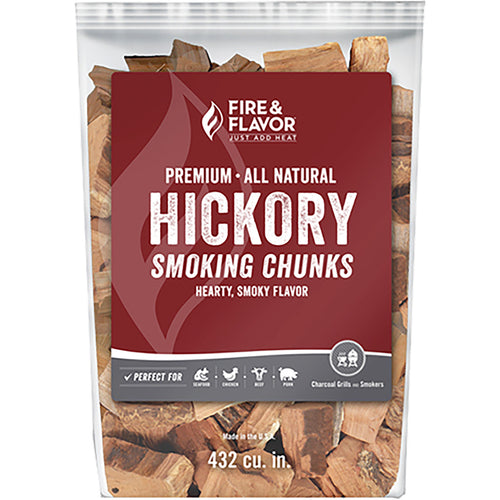 Fire and Flavor Wood Chunks Hickory 4 lbs.